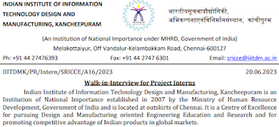 Mechanical Production Manufacturing Engineering Job Opportunities IIITDM