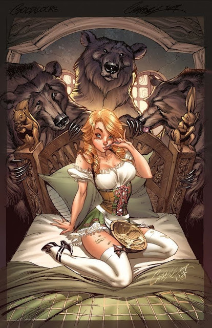 Goldilocks and Three Bears by J. Scott Campbell Art