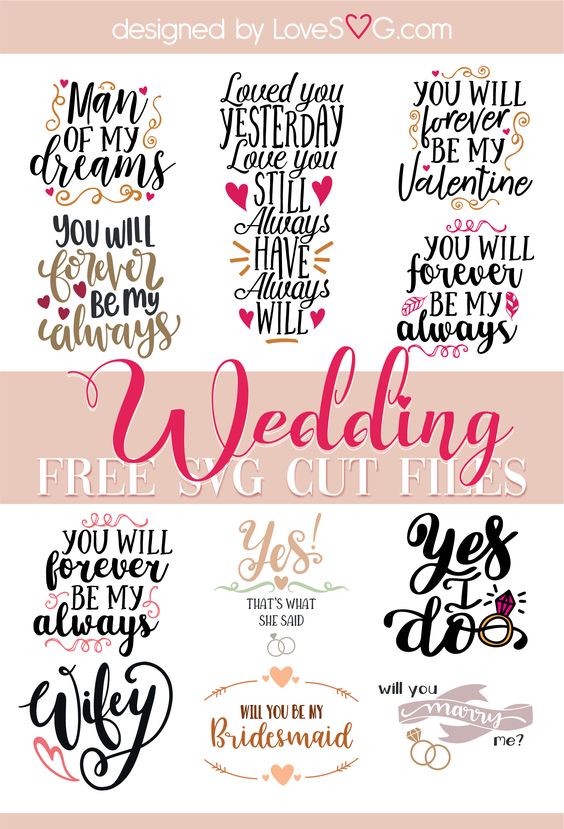 Free Free 245 Wedding Vinyl Cutting Free Svg Files For Cricut SVG PNG EPS DXF File