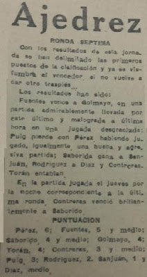 I Torneo Nacional de Ajedrez de Lérida 1948, recorte La Mañana, 15 de mayo de 1948