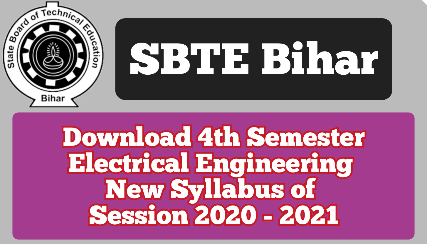 Download New Syllabus of 4th Semester Electrical Engg. | SBTE Bihar