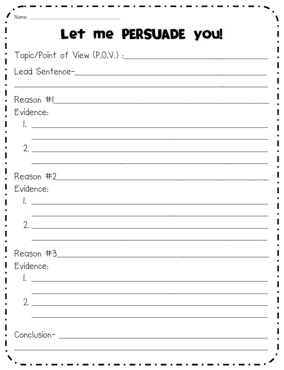 The Polka-dotted Teacher: By Request...More Persuasive ...