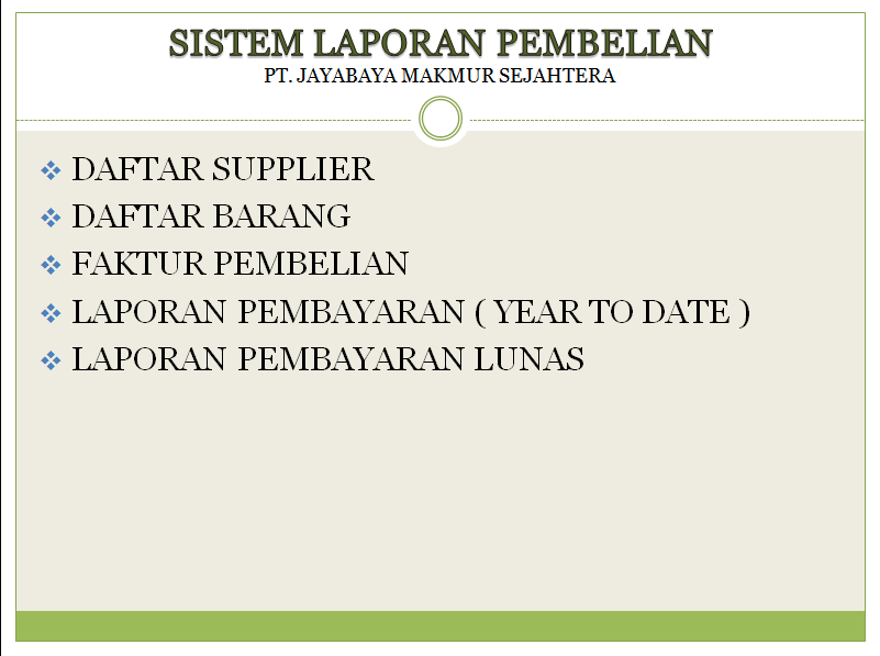 SDLC, Sistem, dan Laporan Pembelian - Smilingface (エラ)