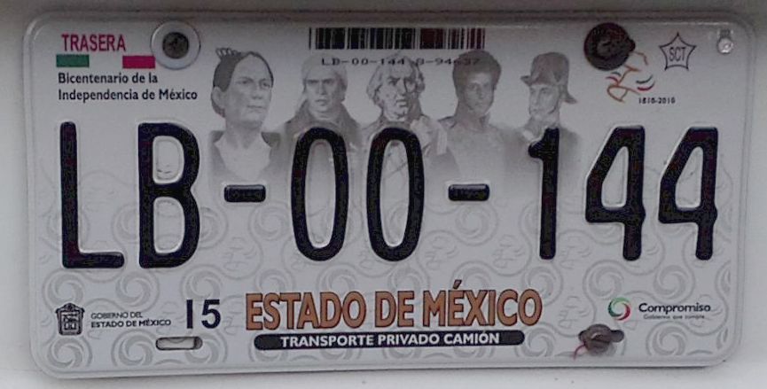 Placas de Autos de México y otras COS999AS Estado de