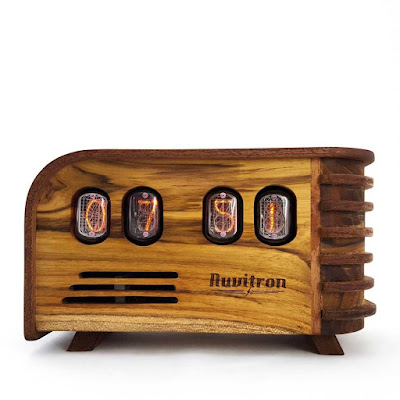 The Vintage Nixie Clock Art Deco Design with Soviet Nixie Tubes Made During the Cold War Era !