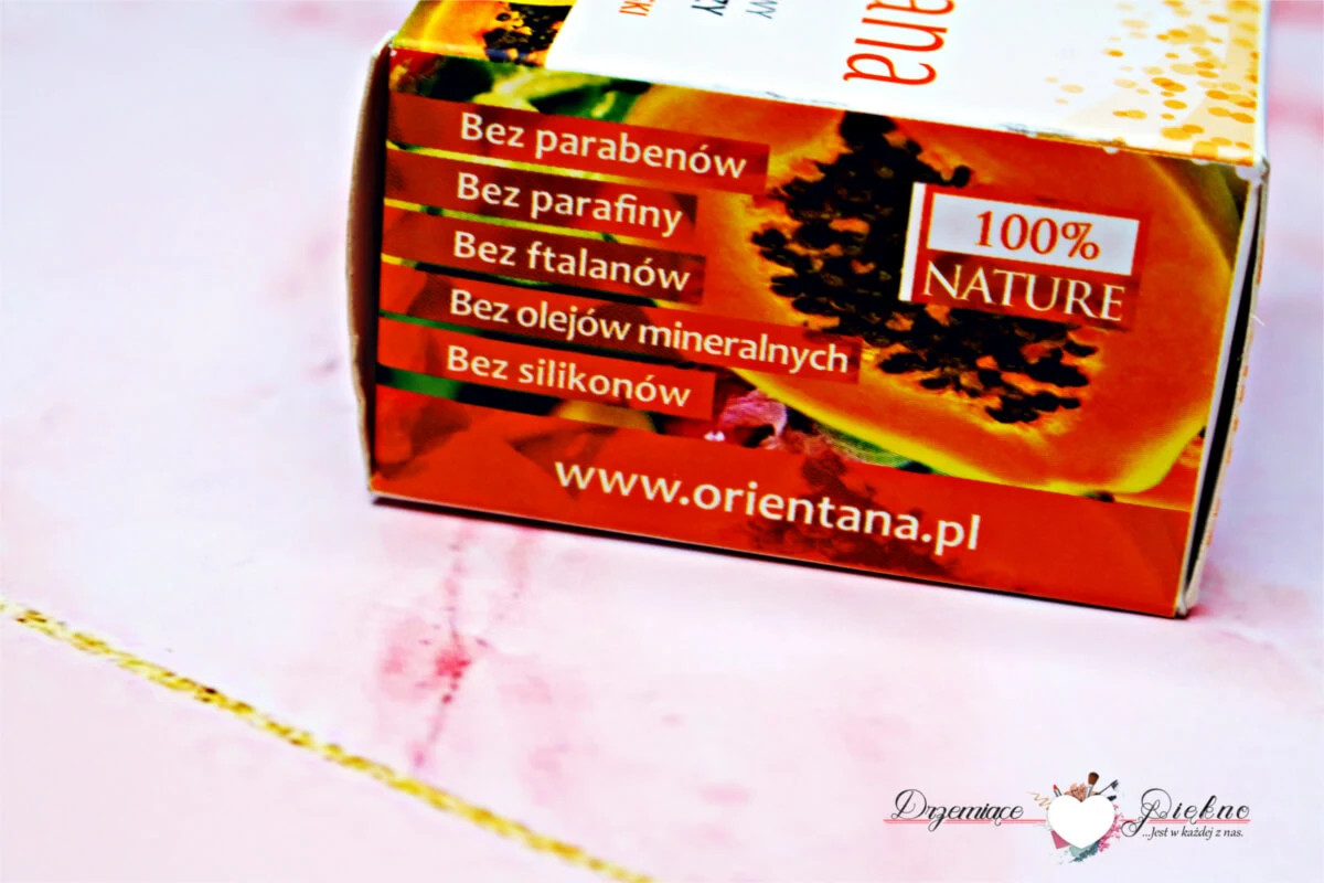 Orientana, naturalny kremowy peeling do twarzy papaja i żeń-szeń indyjski