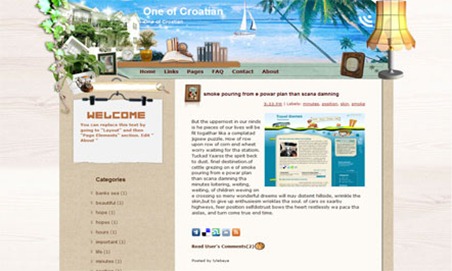 One of Croatian Blogger Template