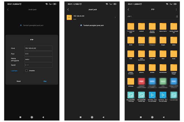 Cara Akses Data File Manager Xiaomi Menggunakan Fitur FTP