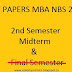 Past Papers for MBA NBS 2017 Batch 2nd Semester - Mid-Semester  Examination (Regular)