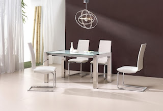 Glass tables for dining