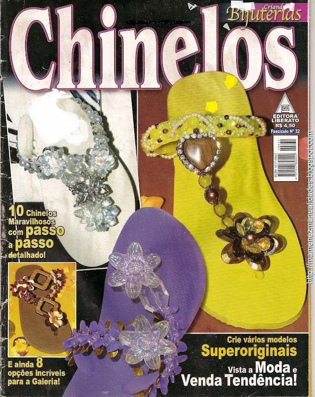 Chinelos Decorados-Chinelos Bijuterias -Revista 