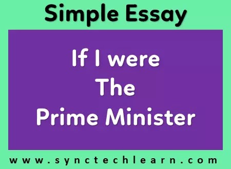 essay on if i were the prime minister of india in English