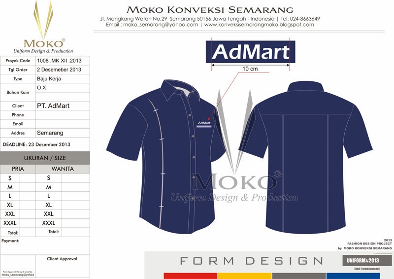 buat kemeja seragam  Baju Seragam Telkom 