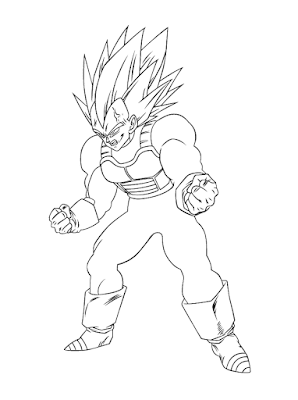 Desenhos de Vegeta Para Colorir