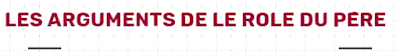 les arguments de le rôle du père