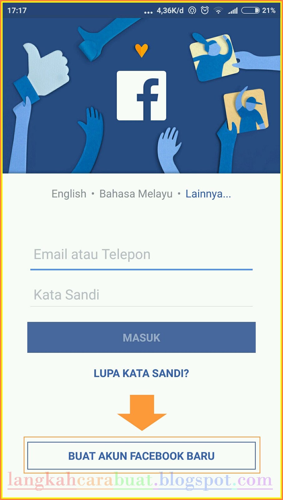 Daftar FB  Cara Mendaftar Facebook  Lewat HP Android 