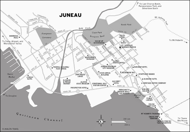 Juneau map - Alaska