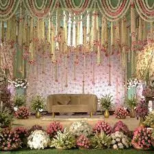 Low Cost Wedding Stage - Wedding Stage Decoration Cost - Wedding Stage Design Images 2023 Yellow Decoration Design Village Wedding Ceremony Design - wedding stage decoration - NeotericIT.com
