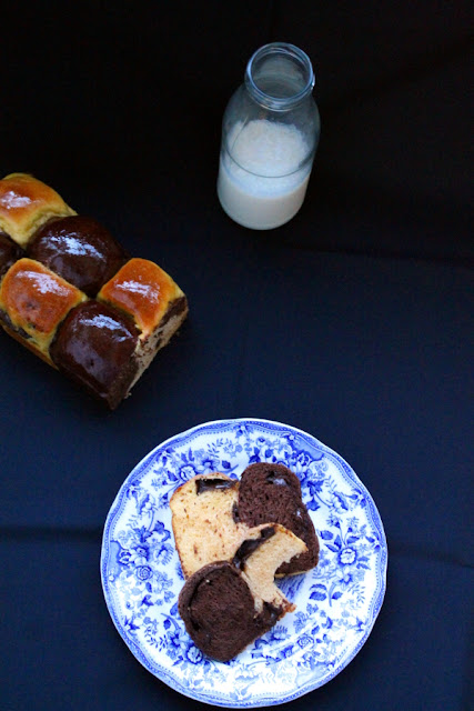 Brioche de calabaza y chocolate, ¡¡relleno de chocolate!!