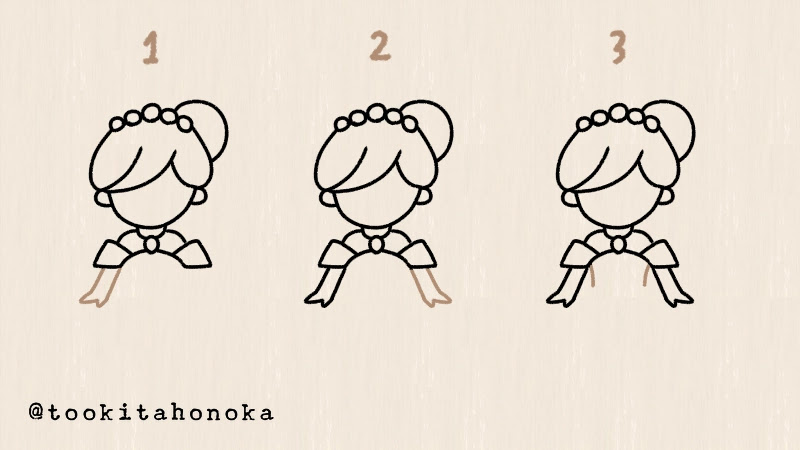 シンデレラのイラストの簡単かわいい描き方 童話 手書き ボールペン 手帳用 遠北ほのかのイラストサイト