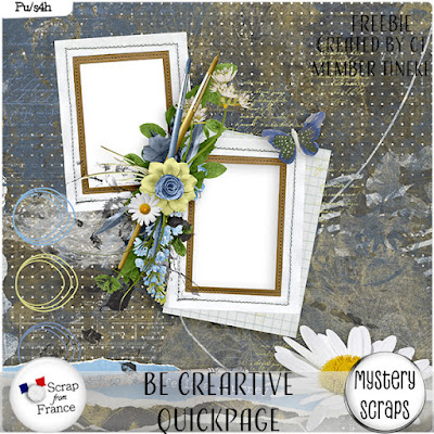 Digital Scrapbooking Quickpage Freebie Be CreARTive by Mystery Scraps
