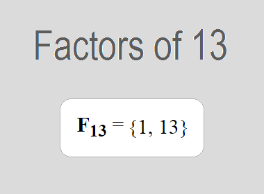 Factors of 13