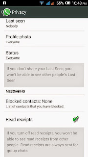 شرح طريقة الغاء وتفعيل تقارير وقت قراءة الرسائل Read Receipts فى واتس اب WhatsApp