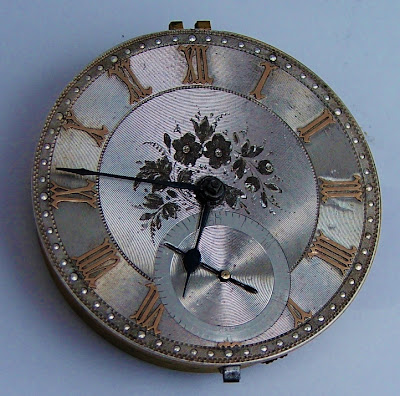 Large Victorian solid sterling silver fusee pocket watch.Fancy dial.Chester 1888