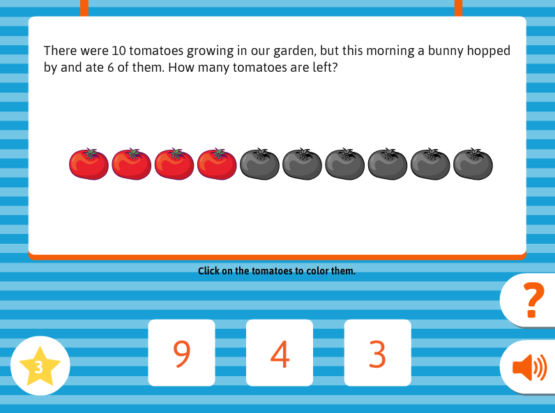 http://www.abcya.com/kindergarten_word_problems_add_subtract.htm