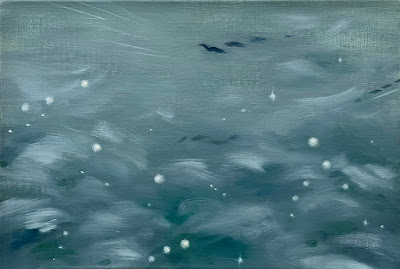 Silvery Breath /은빛 숨결/  27.3x40.9cm, Oil on canvas, 2022