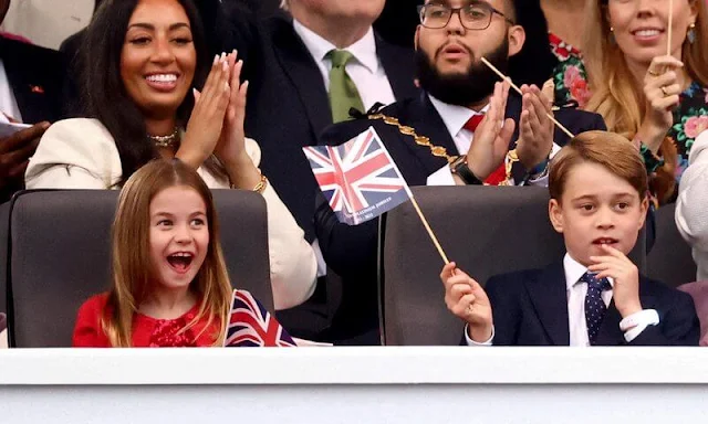 Kate Middleton, Princess Charlotte, Prince George, Lady Louise, Princess Anne, Princess Beatrice, Princess Eugenie and Zara Tindall