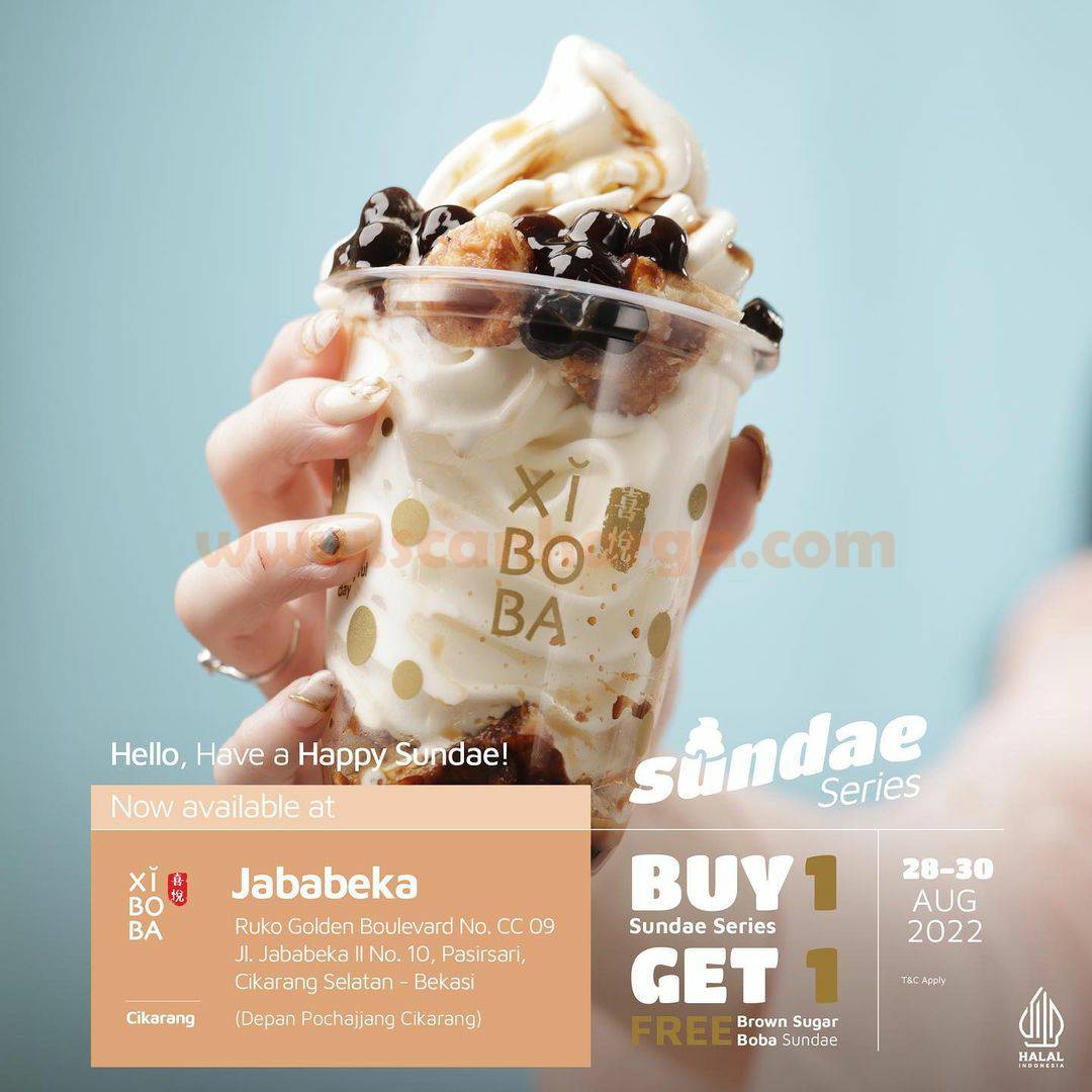 XI BO BA Jababeka Bekasi Promo Beli 1 Sundae Series Gratis 1 Brown Sugar
