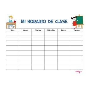 Horario escolar con alumnos