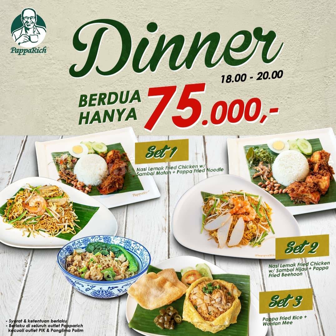 PappaRich Promo DINNER BER-2 hanya Rp 75.000