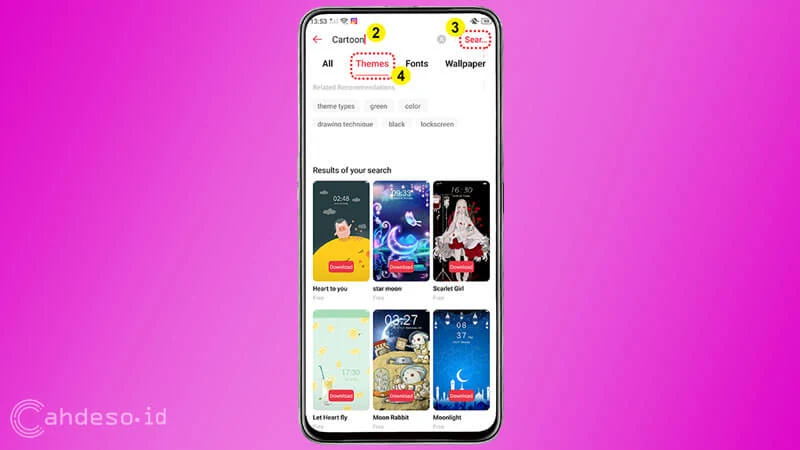 Menggunakan Tema Premium OPPO Gratis