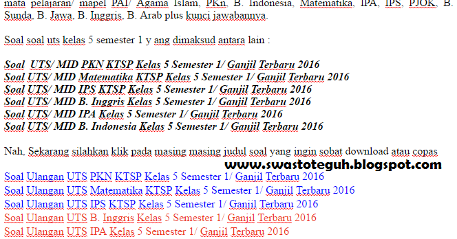 Soal Pkn Kelas 3 Sd Semester 2 Ktsp Apalonni