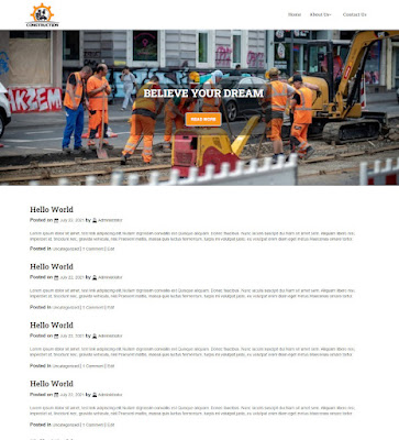 The Construction Company Blogger Template