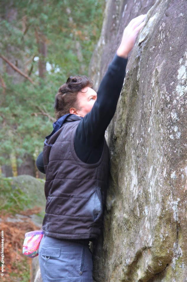 Igor Bogdanoff, dans un 6A du Bas Cuvier, Fontainebleau