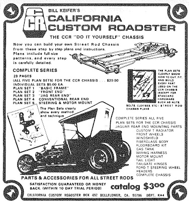 The Famous California Custom Roadster CCR TBucket Frame Plans