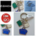 COACH Multi Mix Purse Handbag 3 Charms Keychain