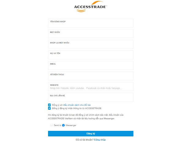 Hướng dẫn đăng ký Accesstrade kiếm tiền affiliate 