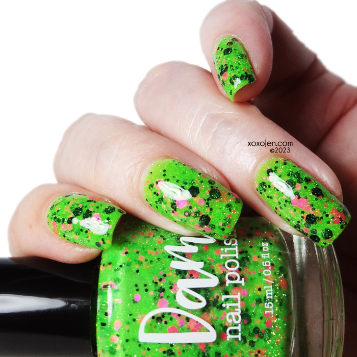 xoxoJen's swatch of Dam Nail Polish: You  Glow GIrl!