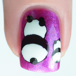 panda nail art