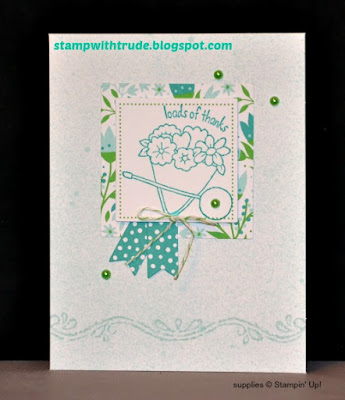 Paper Pumpkin, March 2016, Stampin Up, Stamp with Trude, Thank you card, You're Sublime, Chalk Lines