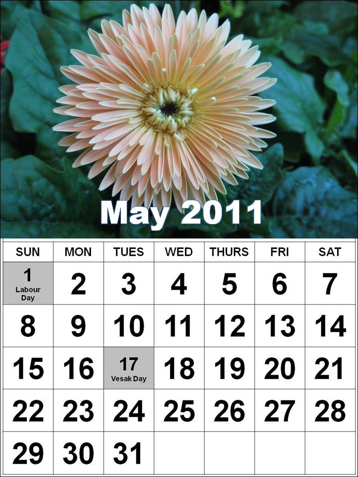 may 2011 calendar with holidays. may 2011 calendar with