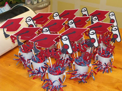 Ten centerpieces for Meg's Graduation Party