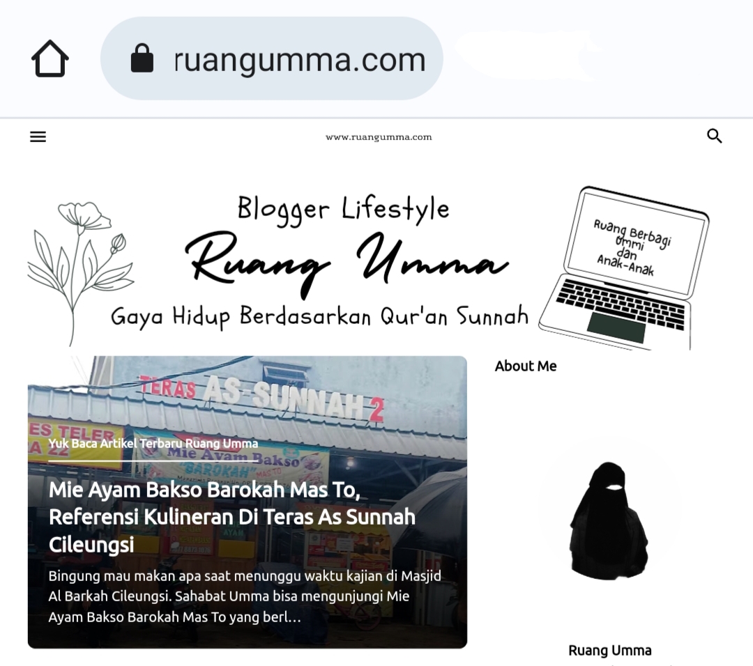 Tampilan Blog Ruang Umma