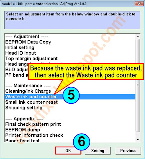 Particular adjustment mode for Epson L200, L201 - 02