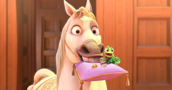 the horse losing Flynn and Rapunzel 39s wedding rings on their big day