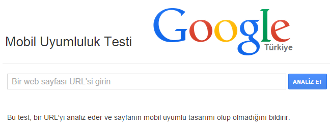  google mobil uyumluluk testi